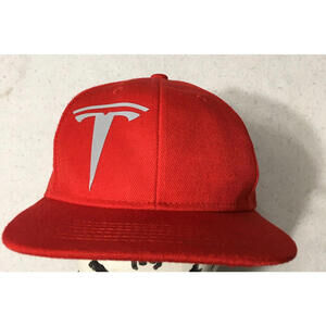 TESLA MOTORS Red COMPANY BASEBALL HAT Athletic Employee Cap SNAP BACK QUALITY